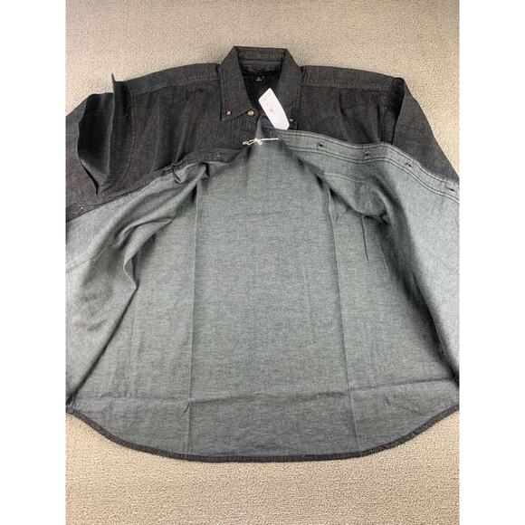 Sierra Pacific Button Down Shirt Men XL Black Sleeve Button Front Chest Pocket - Picture 3 of 9